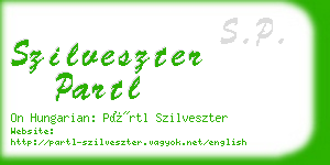 szilveszter partl business card